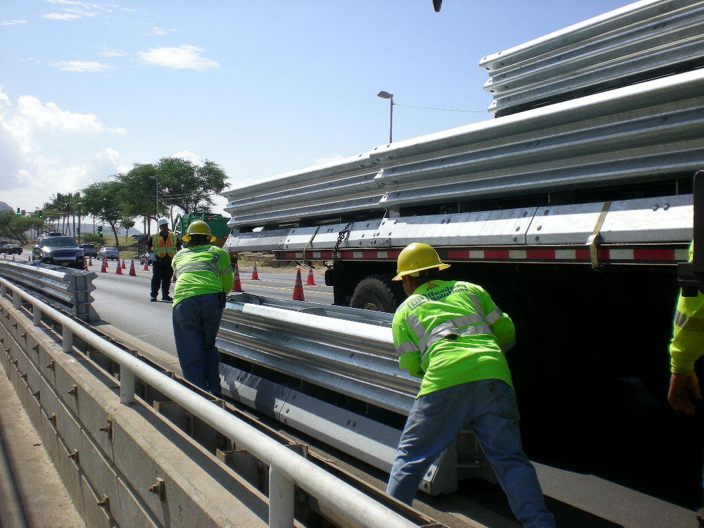 G P Roadway Solutions team and roadway safety equipment